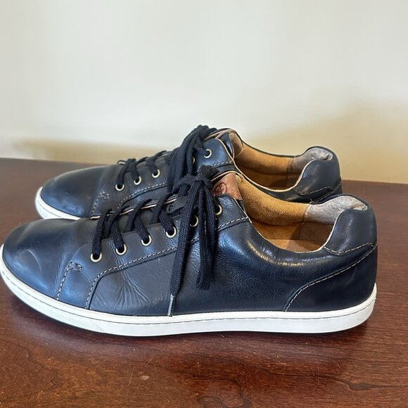 Born Mens Allegheny II Sneaker Size 10.5M Black Leather Casual Lace Up Shoe Low - Picture 4 of 13